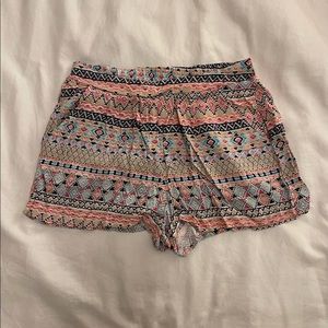 Fabric Geometric Shorts